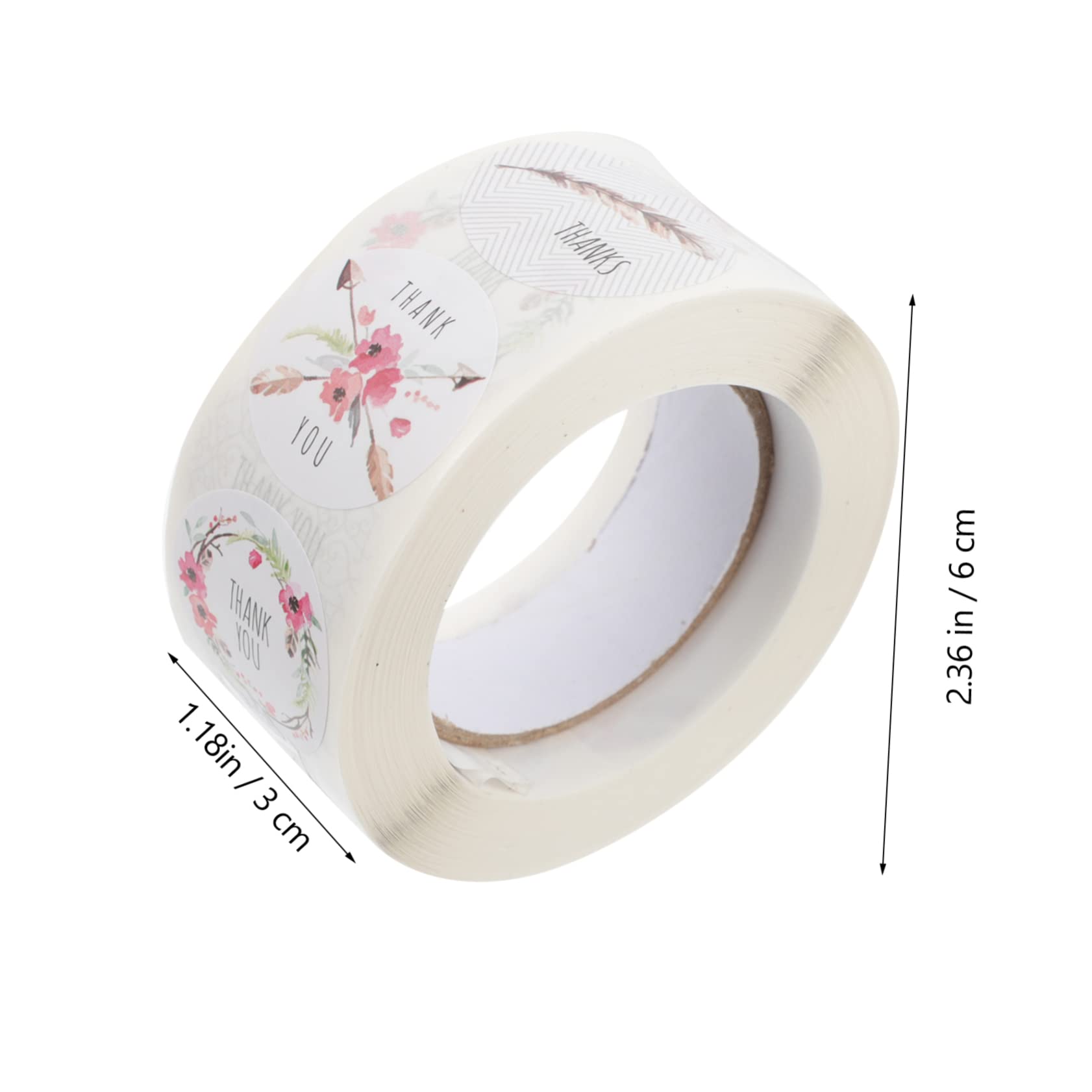 VILLCASE 18rotoli Adesivi Creativi Per Buste Con Design Di Ringraziamento Stickers Autoadesivi Per Decorazioni Di Feste Compleanni e Matrimoni