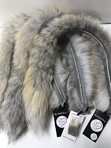 Trim fox fur tape ribbon for hood coat parka 75 cm2