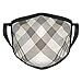 Produktbild Plaid Creme Beige Braun Grau Beauty Fashion GesichtsM-asken Waschbar Wiederverwendbare SicherheitsM-asken Schutz vor Staubpollen Pet Dander Andere in der Luft