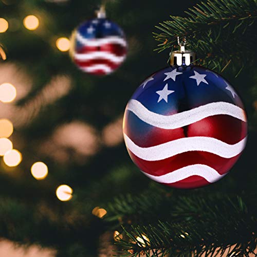 Luoem Hanging Ball Christmas Ball Ornaments Christmas Ornajuly Of 4Th Ball Hanging Independence Day Party Decor Christmas Ornaments Patriotic Ball Ornaments Holiday Wedding Tree Decorations,Pack Of 12 #TOP3