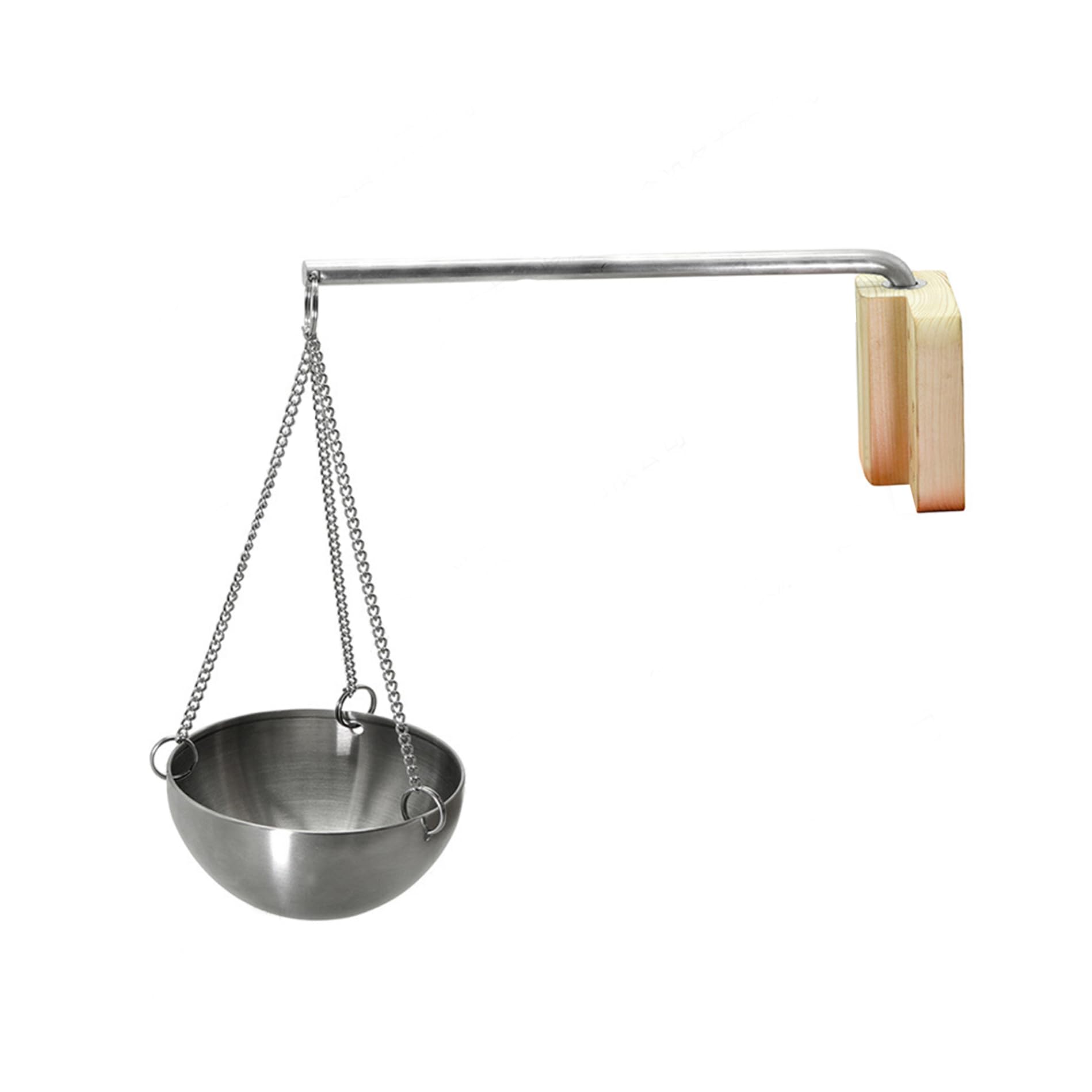 Bol de sauna suspendu en acier pour diffuser les huiles sans brûler les essences