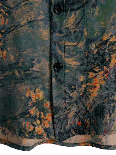 Image of JOTOOK Mens Hawaiian Shirt Short Sleeve Button Down Tropical Shirts Casual Floral Summer Beach Shirt