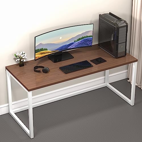 Image of Honey Touch Lizon Metal & Wood Workstation Desk | 1200mm x 600mm Top Size | 122 x 61 x 73 cm (L x W x H) | Modern Computer Table for Home Office & Work from Home | Heavy Duty Study Desk