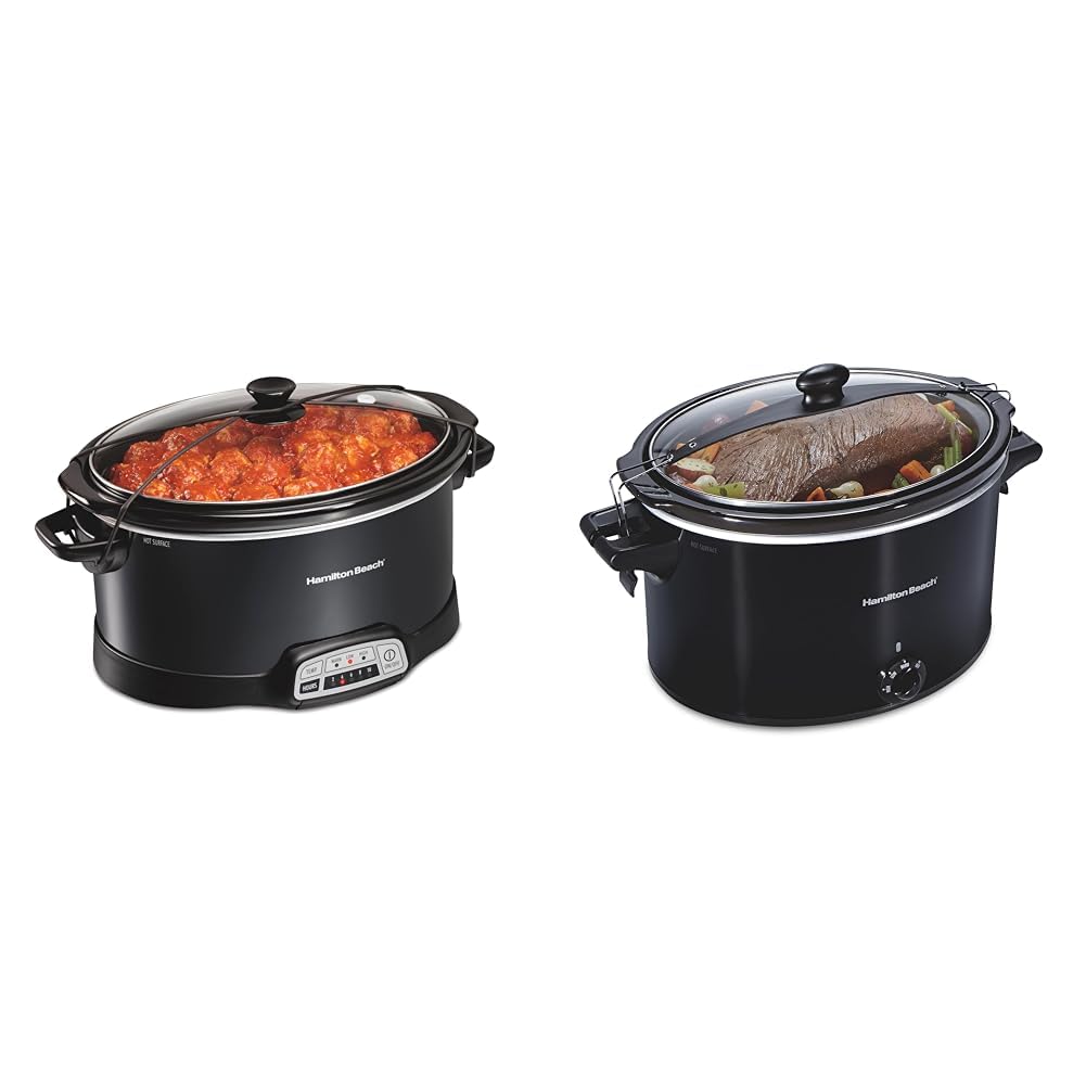Hamilton Beach 10 Quart and 7 Quart Slow Cooker Bundle
