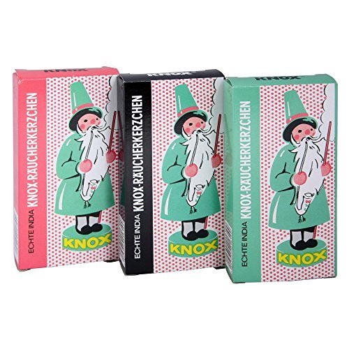 KNOX Räucherkerzen/Rauchkegel Ostalgie - 3er Set Duftnoten: Sandel +...