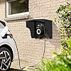 Wall Mounted EV Charger Weatherproof Roof Cover Alloy Steel Protective Housing Fits for Wallbox Station Outdoor Rain Sun Shield Easy Clean Install Black 44x28x28cm #1
