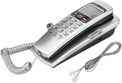 Miniatura 1 de Teléfono de pared con control de volumen, teléfono fijo con cable y prueba para el hogar, hotel, baño, sala de estar, escuela y oficina