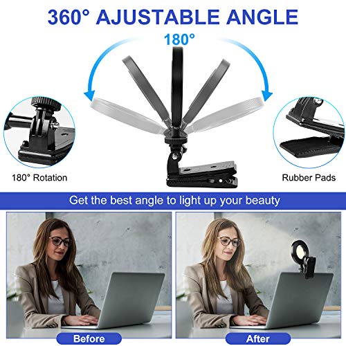Video Conference Lighting Kit, HALSHI Light for Video Conferencing, Ring Light with Clip, Lighting for Video Conferencing,Remote Working,Zoom Calls,Self Broadcasting,Live Streaming - Thumbnail 7