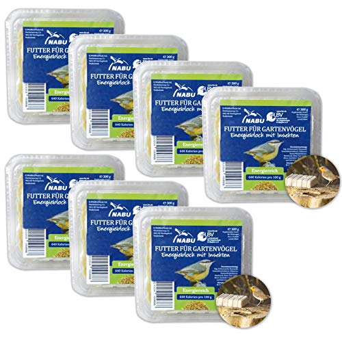 CJ Wildlife Energieblock mit Insekten für Wildvögel, Sparpack 7 x 300 g