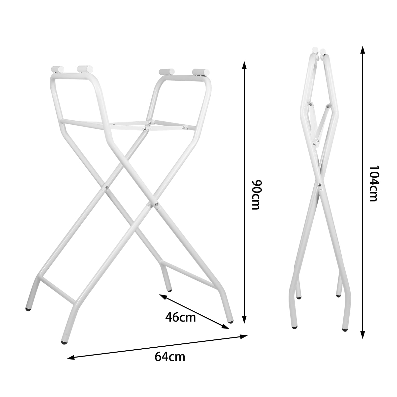 Baignoire Bébé Pliable avec Support sur Pied 85x47x85 cm Gris