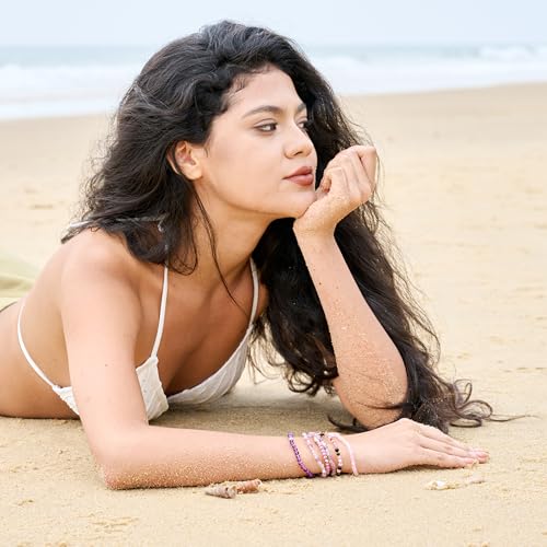 Rose Quartz - Acceptance - Beaded Bracelets for Women, Handmade Natural Stone 4mm Beads 925 Sterling Silver Stretch Bracelets, Chakra Crystal Gemstone Jewelry Gifts2