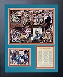 Legends Never Die 1972 Miami Dolphins Mosaic Framed Photo Collage, 11x14-Inch Black