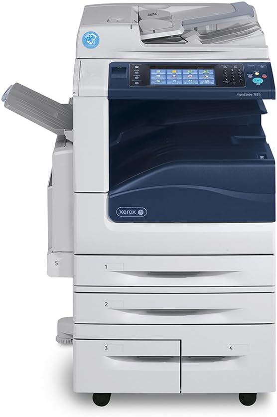 Xerox WorkCentre 7855i Tabloid-Sized Color Laser Multifunction Printer - 55ppm, Copy, Print, Scan, Network, Auto Duplexing, 2 Trays, High Capacity Tandem Tray