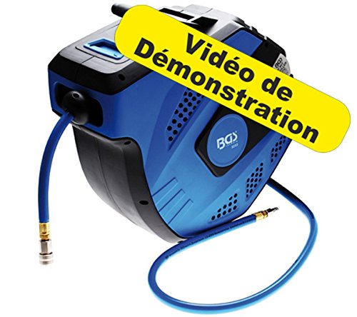 Preisvergleich Produktbild Schlauchwagen, Schlauch Druckluft-Wandtattoo 15 m BGS