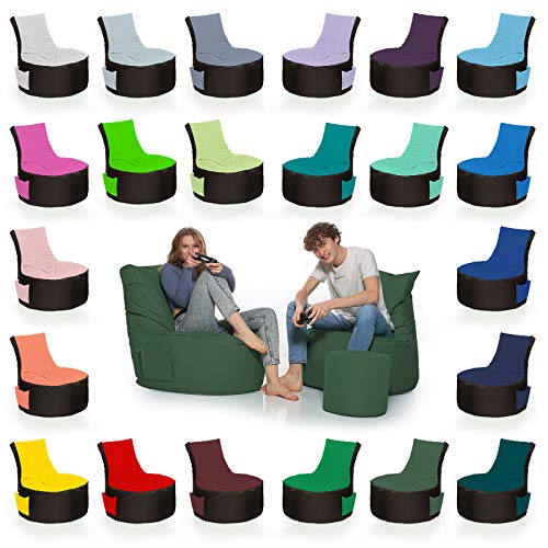 HomeIdeal - 2Farbiger Gamer Sitzsack Lounge für Erwachsene & Kinder - Gaming oder Entspannen - Indoor & Outdoor da er…