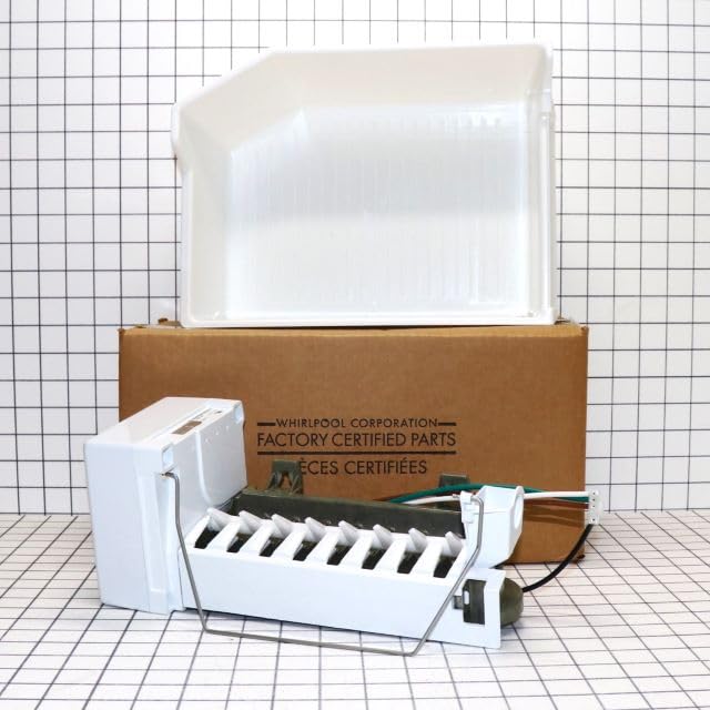 W11517113 Refrigerator Ice Maker Assembly and 5 & 8 Pin Wire Harness