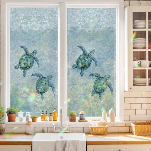 Vinilo decorativo para ventana efecto vitral 19.6 x 39.3 pulgadas miniatura 2