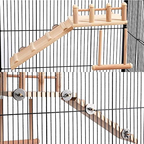 Frgkbtm FRGKBTM-A500 Bird Perches Platform Swing With Climbing Ladder thumb #5