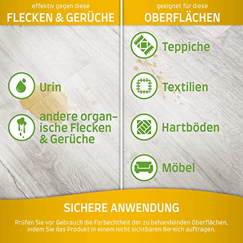 Nature’s Miracle Hundeurin Flecken- & Geruchsentferner - Enzymreiniger für Urinflecken und gelbe Rückstände, Geruchsneutralisierer mit ätherischen Ölen, 946 ml