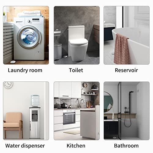 HEIMAN Wassermelder WLAN, Wasserwächter, Wi-Fi Wasseralarm mit Batterie, Smart Wassersensor Boden, 75 dB WiFi-2.4Ghz für Küchen, Keller und Badezimmer (1) (1 Stück)