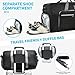 Felipe Varela 65L Duffle Bag with Shoes Compartment, Foldable Waterproof Travel Duffel Bags Duffle Overnight Weekend Travel Gym Bag for Men Women(Black)