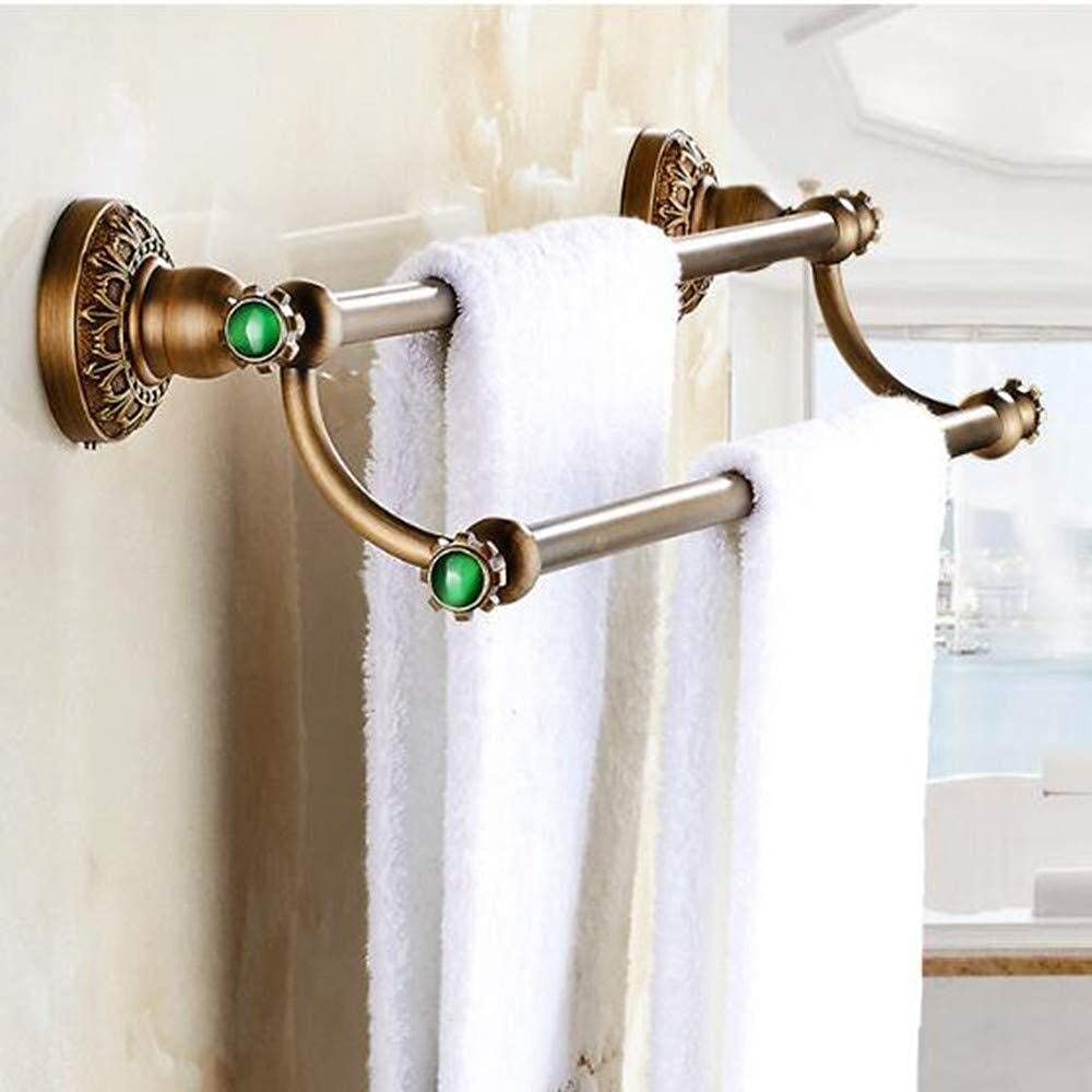 Porte-serviettes mural en laiton massif durable pour salle de bain chic