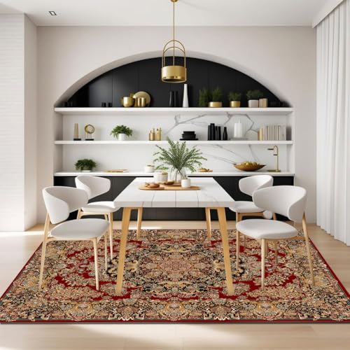 Tapis convient pour le chauffage au sol rouge lavable