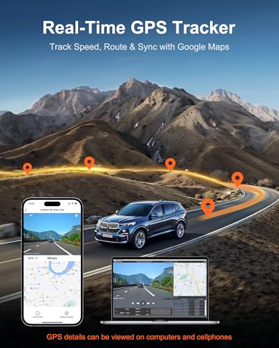 Image of 4K Dash Cam Front Rear, Dual Dash Camera for Cars Built in 5GHz /2.4GHz WiFi GPS Dashcam with G-Sensor 24H Parking Monitor Loop Recording WDR Night Vision 170 View Angle APP Control Free 64GB SD Card