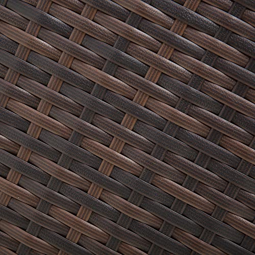 Outsunny Outdoor Wicker Swivel Recliner Chair, Reclining Backrest, Lifting Footrest, 360° Rotating Basic, Water Resistant Cushions For Patio, Dark Blue #TOP7