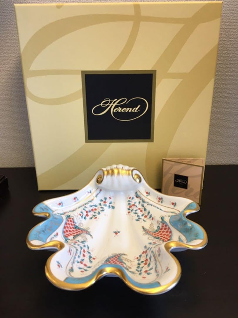 新品ヘレンド　トゥッピーニの角笛　シェルディッシュ 新品ヘレンドトゥッピーニの角笛シェルディッシュ