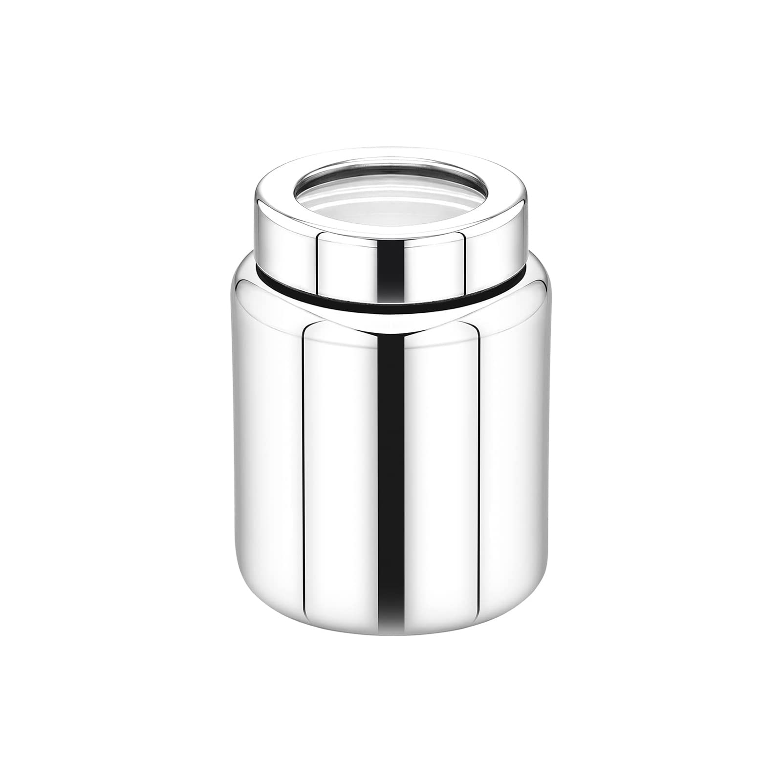 MAXIMA Tecos Stainless Steel Canister - Elegant Circular Design for Tea, Coffee, and Spices | Leak Proof | Airtight Kitchen Storage Container (650ml, SI-2103) (B0BPYC3YPH) Amazon Price History, Amazon Price Tracker