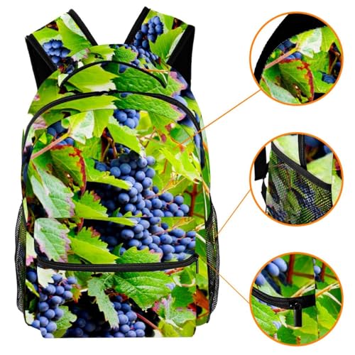 Sac à dos d'école raisin multicolore pour ado et fille de 40cm - 3