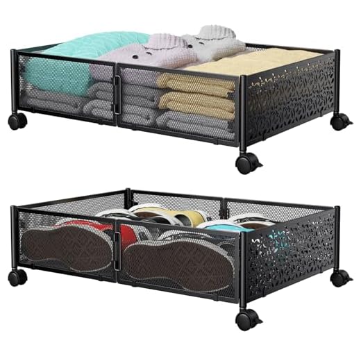 15+ Creative Adult Bunk Bed Ideas for Small Rooms 4 Under Bed Storage Containers with Wheels, Under Bed Shoe Storage Organizer Drawer, Tool-free Assembly Metal Storage Containers for Bedroom Clothes Shoes Blankets -2PCK