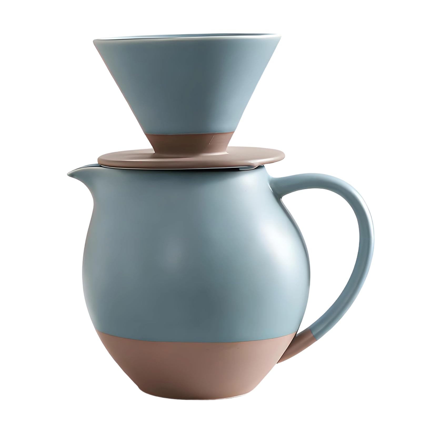 ZEPFJHE Brewer with Large Carafe and Dripper for Hot Cold Brewing Coffee Brewing Set