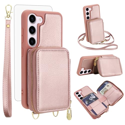 Protection Samsung S23 5G anti-rayures et anti-choc avec vitre et fentes cartes