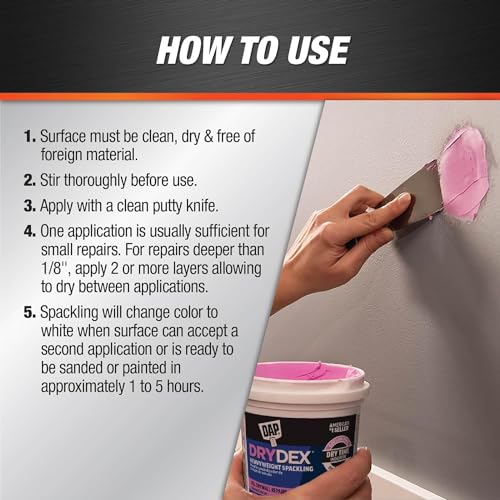 Image of 1 qt DAP 12330 DryDex Interior /Exterior Spackling- Pack of 2