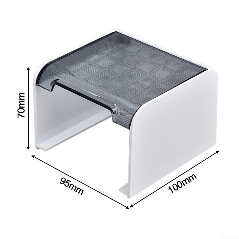 copripresa Impermeabile, Pannello Frontale Trasparente for Interruttore a Parete for(Black)