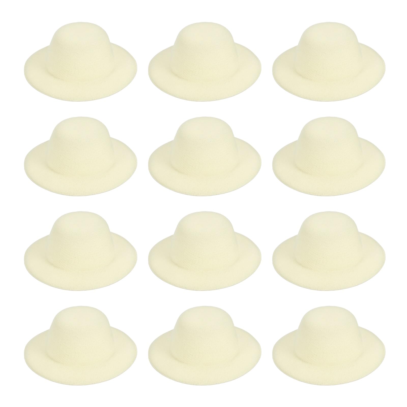 PATIKIL 4 Inch Mini Formal Hats, 12 Pcs Miniature Doll Hats Mini Top Hat for Crafts Hair Accessories Decorate Doll Snowman