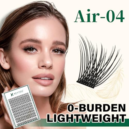Image of KEYYOU Lash Clusters Air Touch Soft Natural D Curl 16mm Individual Lashes