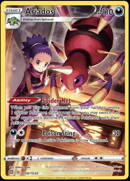 Ariados TG09/TG30 - Brilliant Stars - Trainer Gallery Pokemon Card - Holo Foil