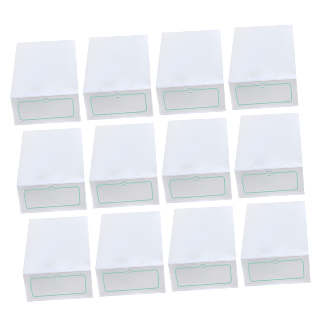 Amosfun 12 Cajas contenedores de Almacenamiento de Zapatos zapateros apilables cajón contenedor de Zapatos Ropa Caja de almacenaje Caja de Zapatos casa de molusco