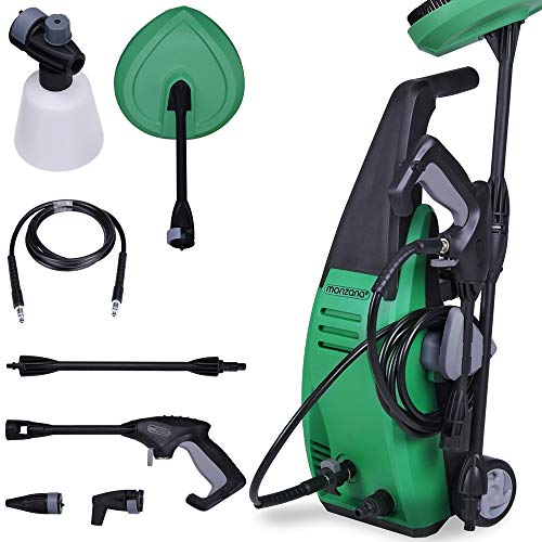 Monzana Hidrolimpiadora de alta presión para su casa jardín con accesorios y bomba limpieza mantenimiento exterior