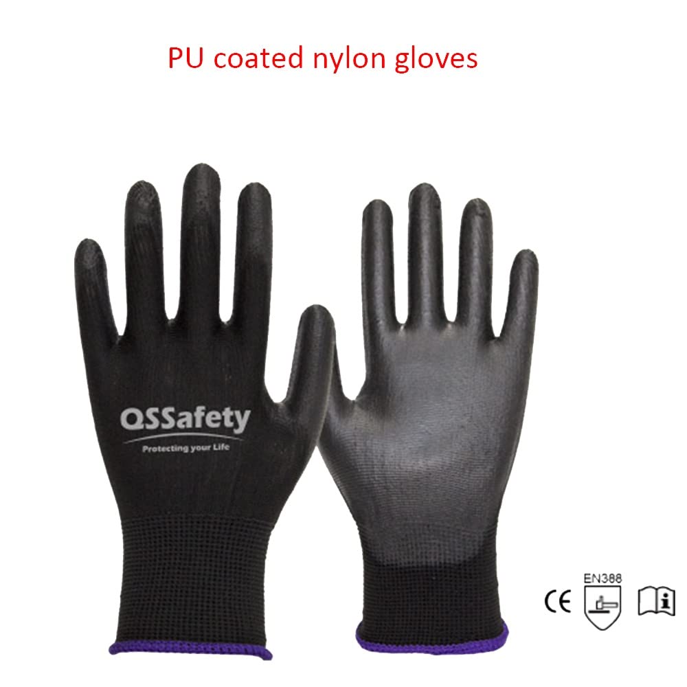 Guantes Resistentes A La Luz, Guantes Protectores Transpirables, PU Guantes Revestidos, Grado Alimenticio, Guantes De Trabajo De Seguridad (Size : L)