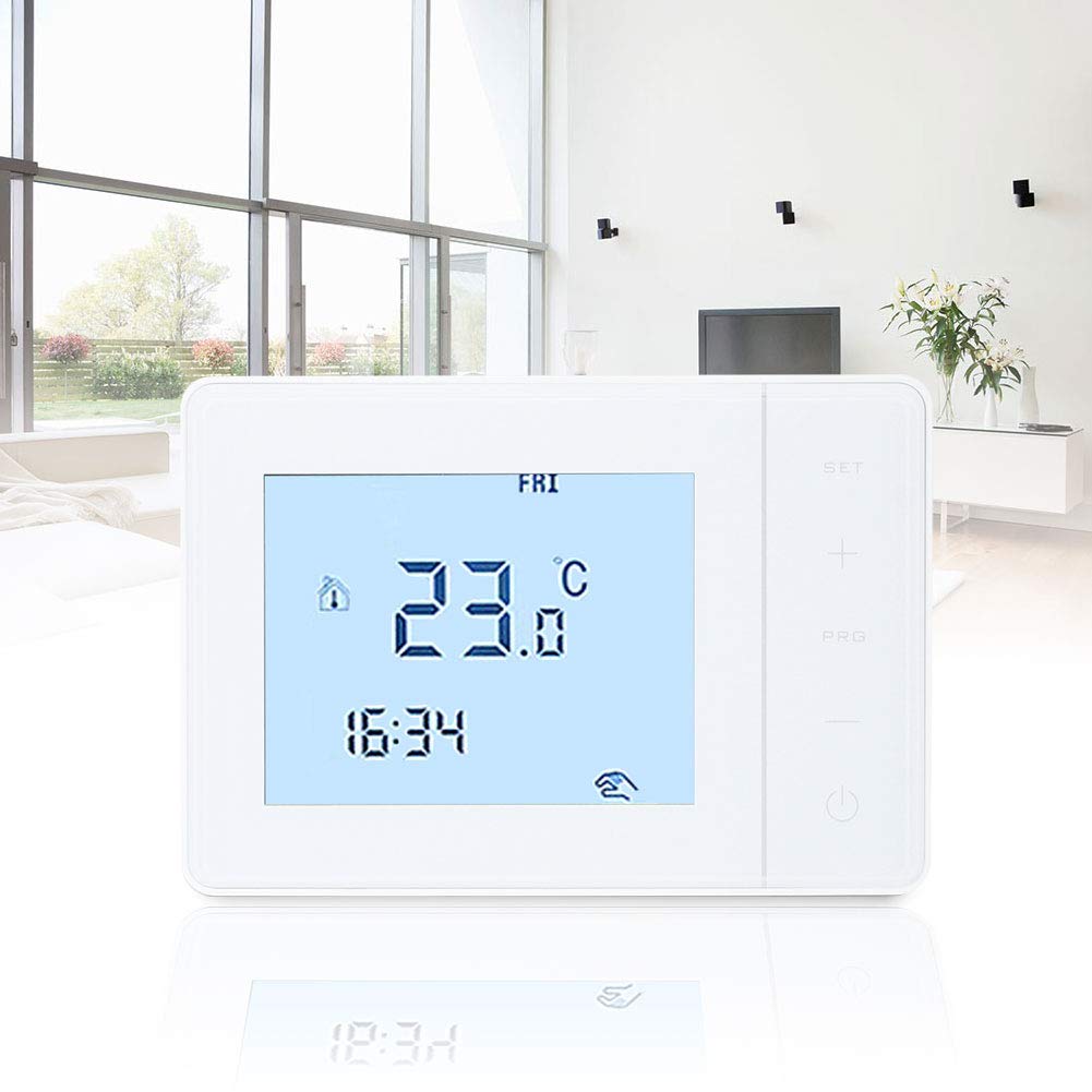 Tyenaza Regolatore di Temperatura Termostato Intelligente programmabile Display LCD Touchscreen Regolatori digitali a Parete Intelligenti per edifici per uffici scolastici a casa 220V
