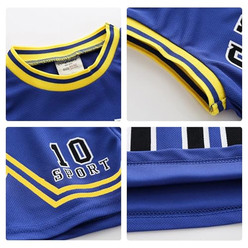 Image of Volunboy Kids Sports Shorts Sets Boys Jerseys Tracksuit 2 Piece Basketball Performance Tank Top and Mesh Shorts Set