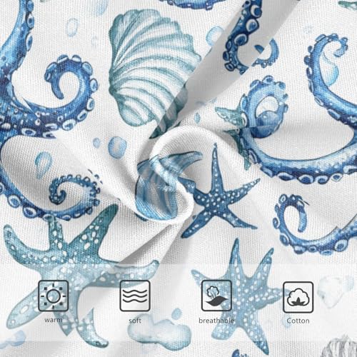 ZZKKO Ocean Blue Octopus Starfish Girls Underwear Toddler Panties for Girls Comfort Brief Size 2-8T 5