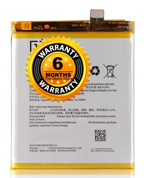 Image of The Black Store BLP657 Replacement Part Compatible with oneplus 6 (with 6 Months Replacement Warrnty)