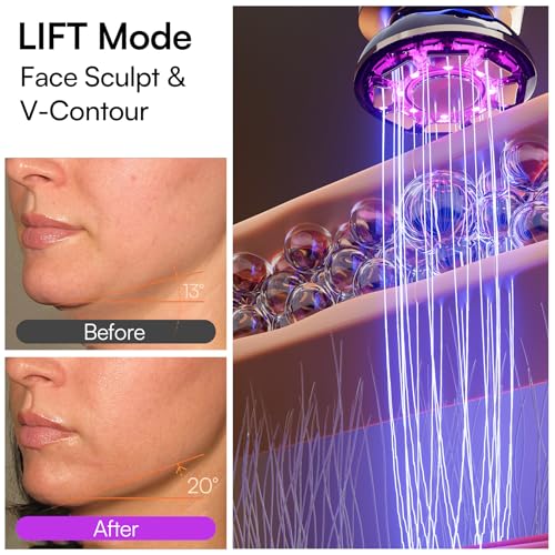 Image of INIA 3-in-1 Red Light Therapy for Face and Neck Beauty Device for Puffiness & Skin Firming Skincare Tool (Black)