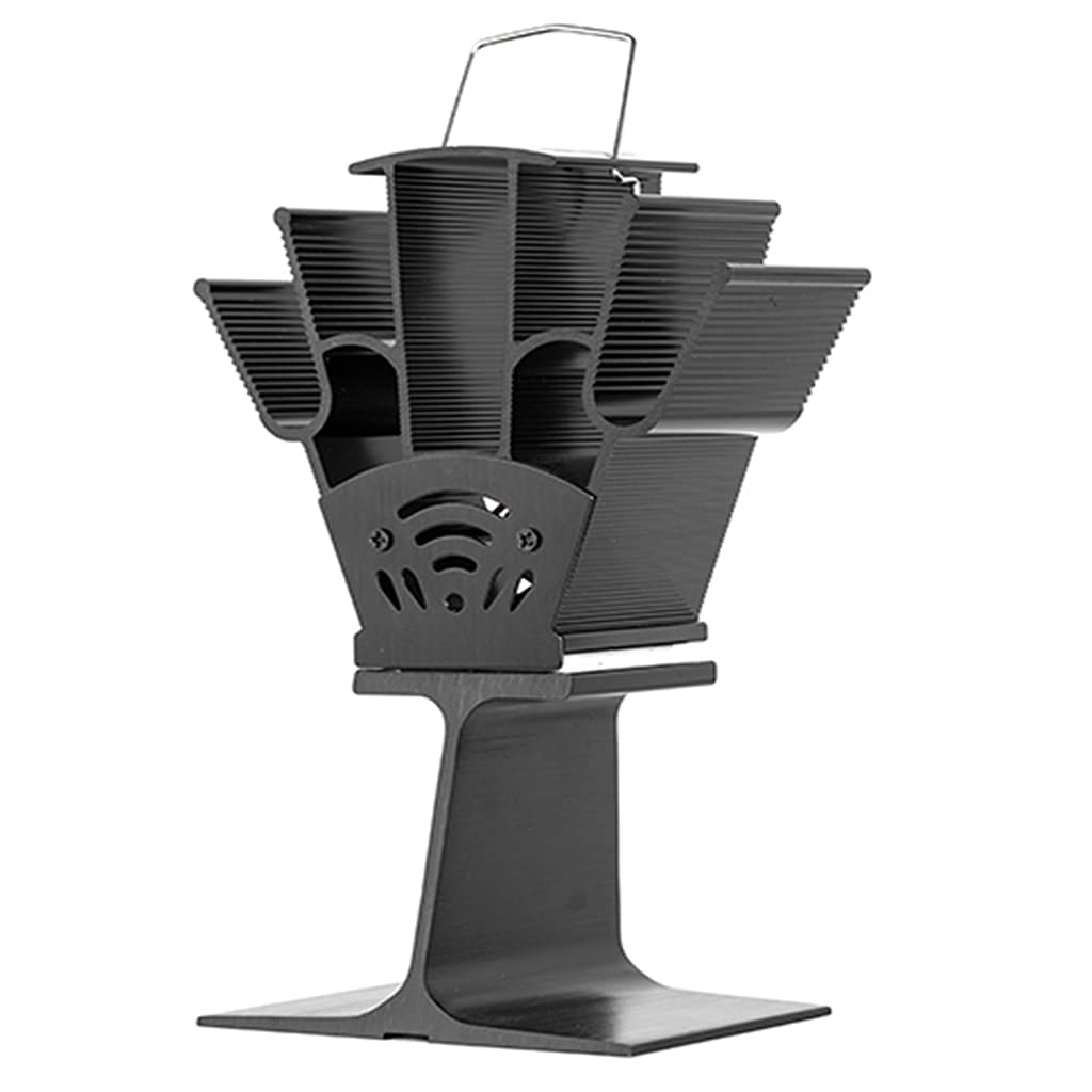 Ventilador para chimenea con detección automática de 6 aspas Ventilador silencioso para chimenea Flujo de aire más para un regalo ideal para hogar Familia Amigos Estufa alimentada por calor