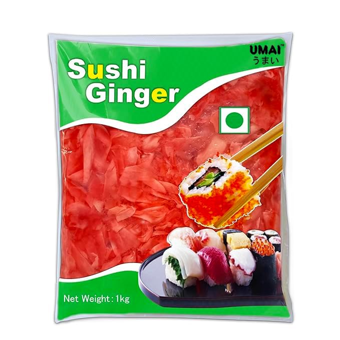 UMAI Sushi Ginger Pickle Pink 1.5kg | Japanese Style Gari | Fat Free & Sugar Free | No Synthetic Colour | No Artificial Colour